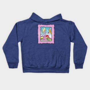 Ibizan Hound and Fairies. Colourful illustration. Kids Hoodie